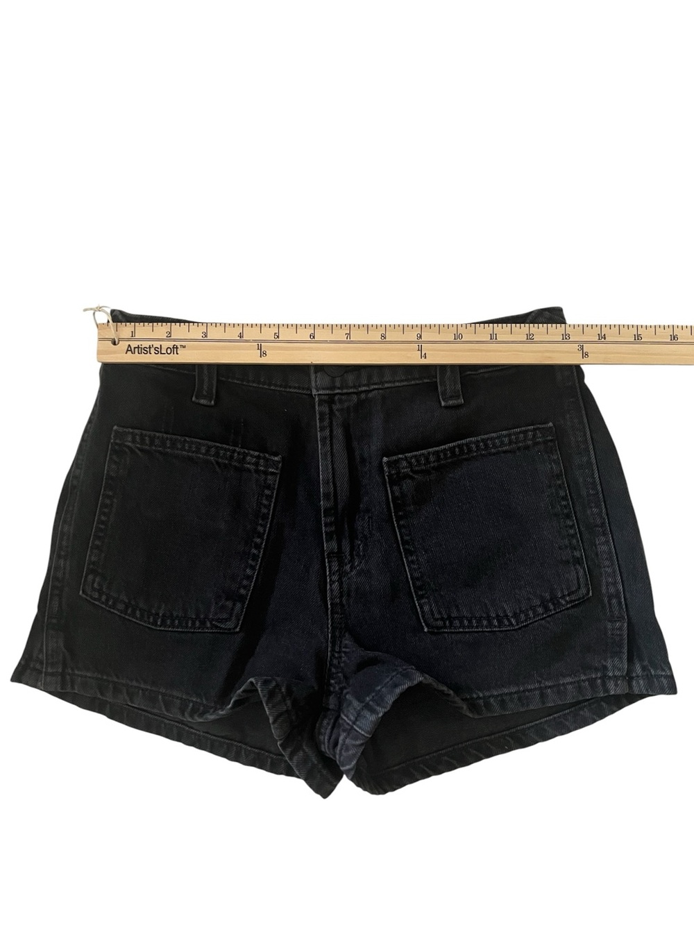 We The Free Free People Black Denim Shorts High Rise Size 25 - Picture 2 of 8